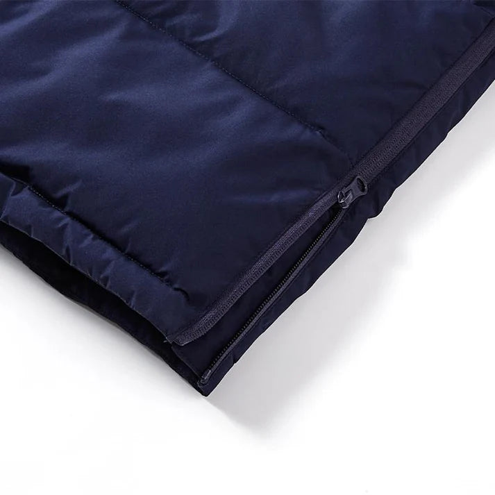 成人連帽長版鋪棉外套~西班牙系列【黑/白/藏青】