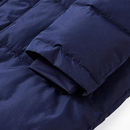 成人連帽長版鋪棉外套~西班牙系列【黑/白/藏青】