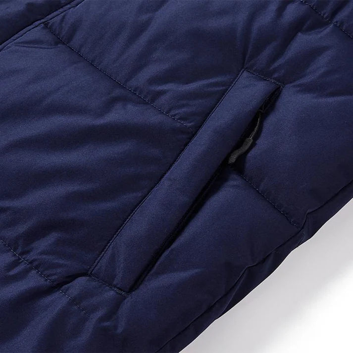 成人連帽長版鋪棉外套~西班牙系列【黑/白/藏青】