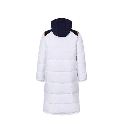 成人連帽長版鋪棉外套~西班牙系列【黑/白/藏青】