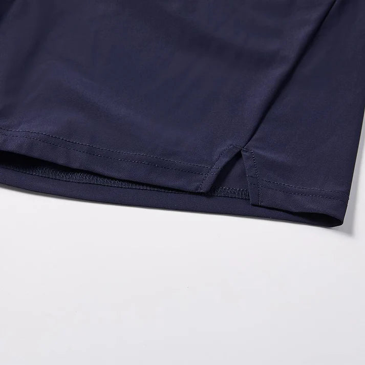 Ice-like lightweight sun protection UPF50+ sports shorts [black/navy blue]