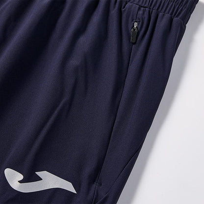 Ice-like lightweight sun protection UPF50+ sports shorts [black/navy blue]