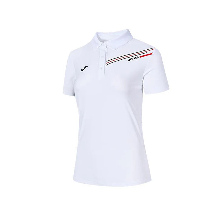 Men's and women's same style mesh feather short-sleeved POLO shirt [navy blue/white]