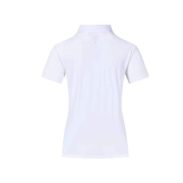 Men's and women's same style mesh feather short-sleeved POLO shirt [navy blue/white]