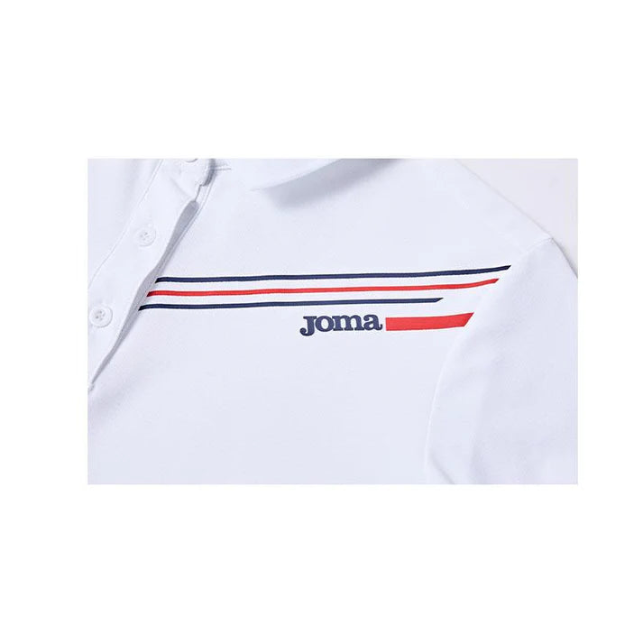 Men's and women's same style mesh feather short-sleeved POLO shirt [navy blue/white]