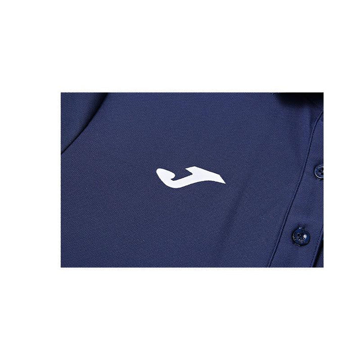 Men's and women's same style mesh feather short-sleeved POLO shirt [navy blue/white]