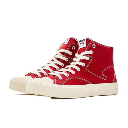 情侶款高筒經典休閒帆布鞋【酒紅】