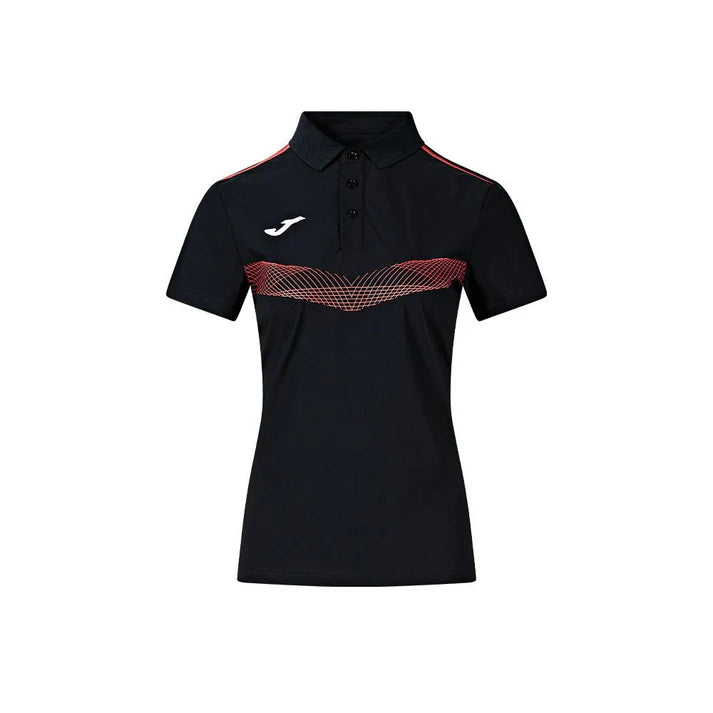 Unisex Chroma short-sleeved polo shirt (mesh/feather) [Black/White/Navy/Sky Blue]