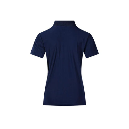 Unisex Chroma short-sleeved polo shirt (mesh/feather) [Black/White/Navy/Sky Blue]