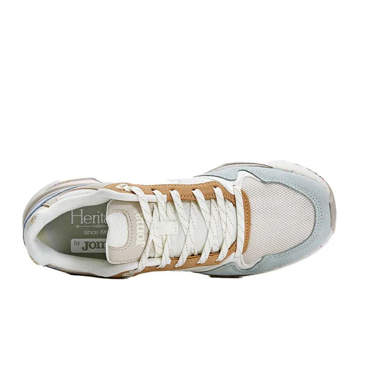 Women's suede retro casual sneakers [off-white/grey]