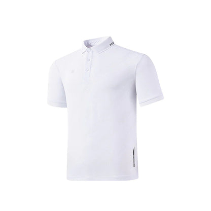 Men's short-sleeved polo shirt [Navy/Sky Blue/White]
