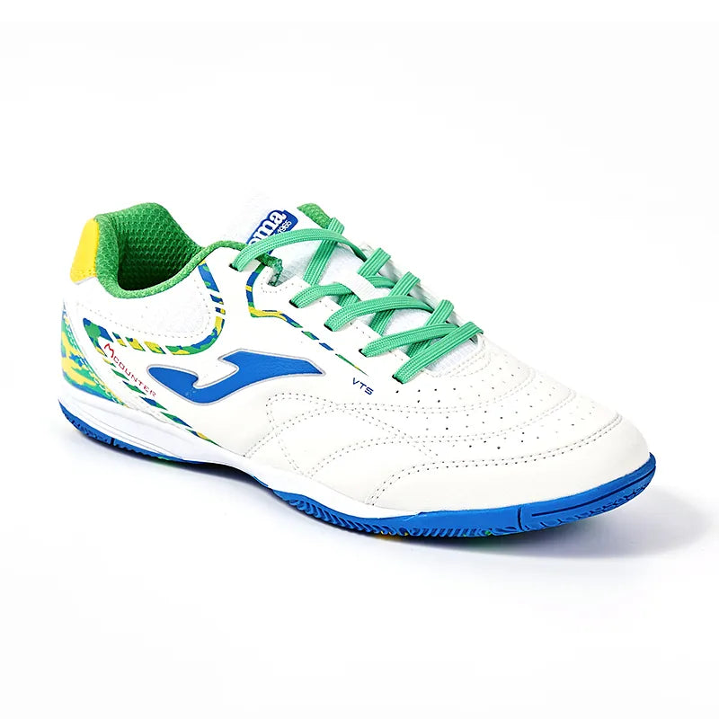 Futsal shoes VARIETY [white, green and blue]