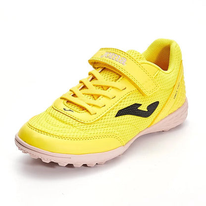 Children's Velcro spiked soccer shoes CHASER - TF [Lemon Yellow]