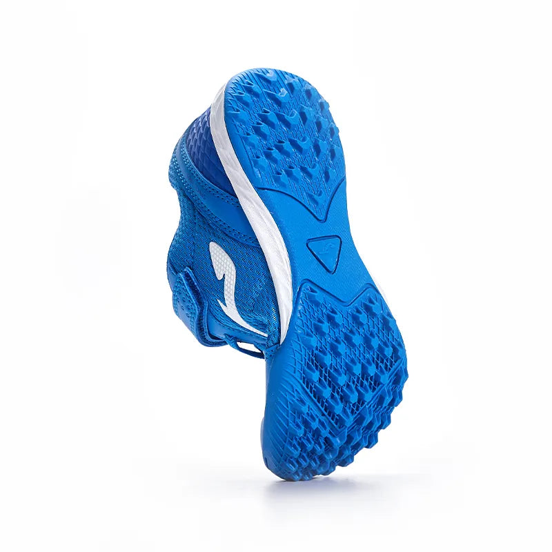 Children's Velcro spiked soccer shoes CHASER - TF [sapphire blue]