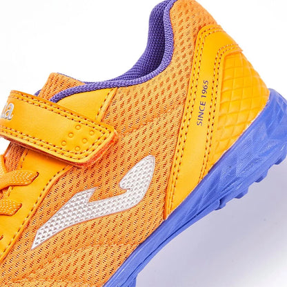 Children's Velcro spiked soccer shoes CHASER - TF [Bright Orange]