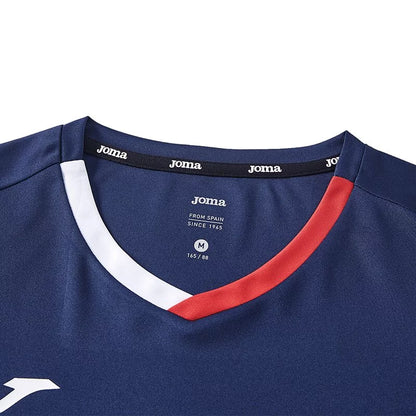 Women's V-neck quick-drying sports T-shirt [navy blue]