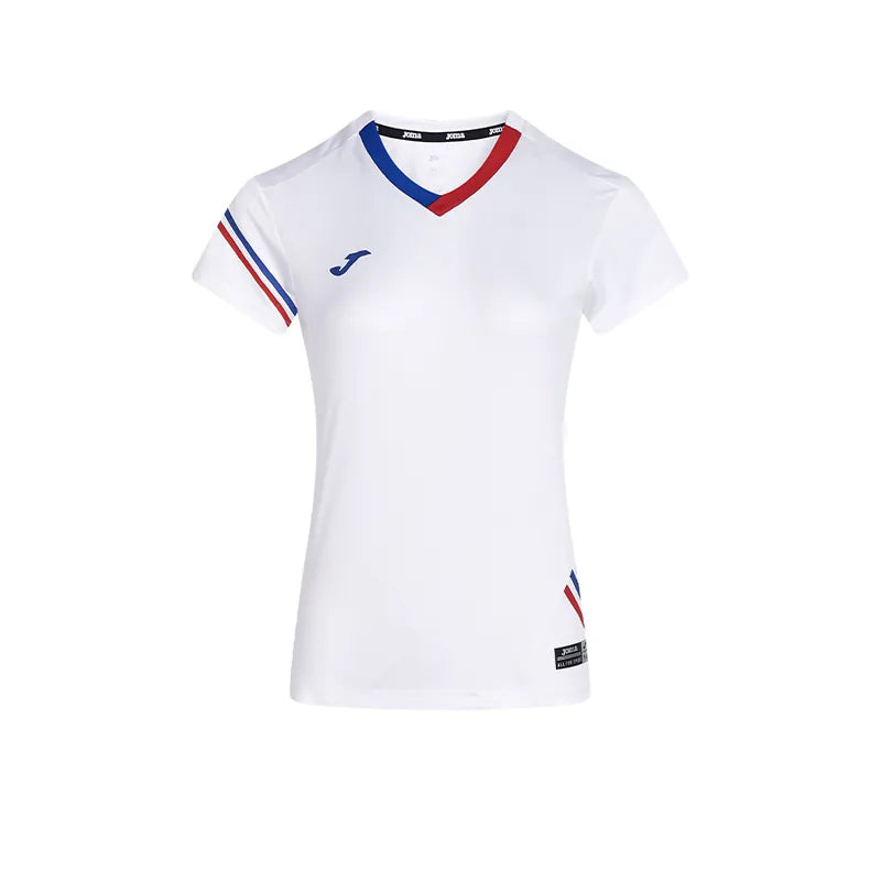 Women's V-neck quick-drying sports T-shirt [white]