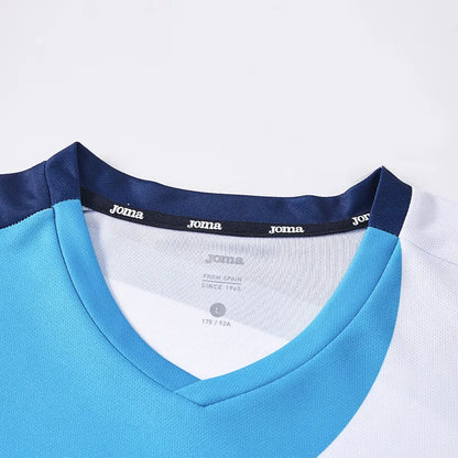 Women's breathable tennis T-shirt [white and blue]