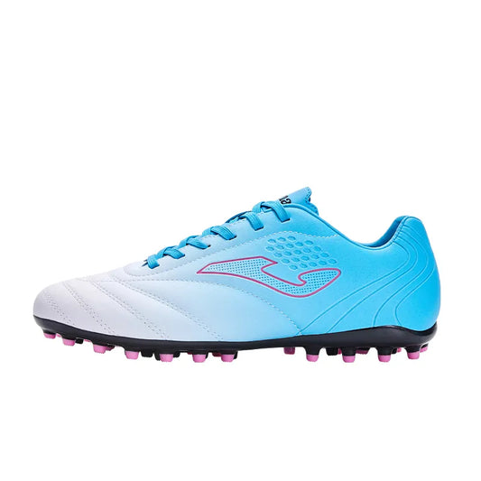 Adult Football Shoes MG Short Studs [White Light Blue]