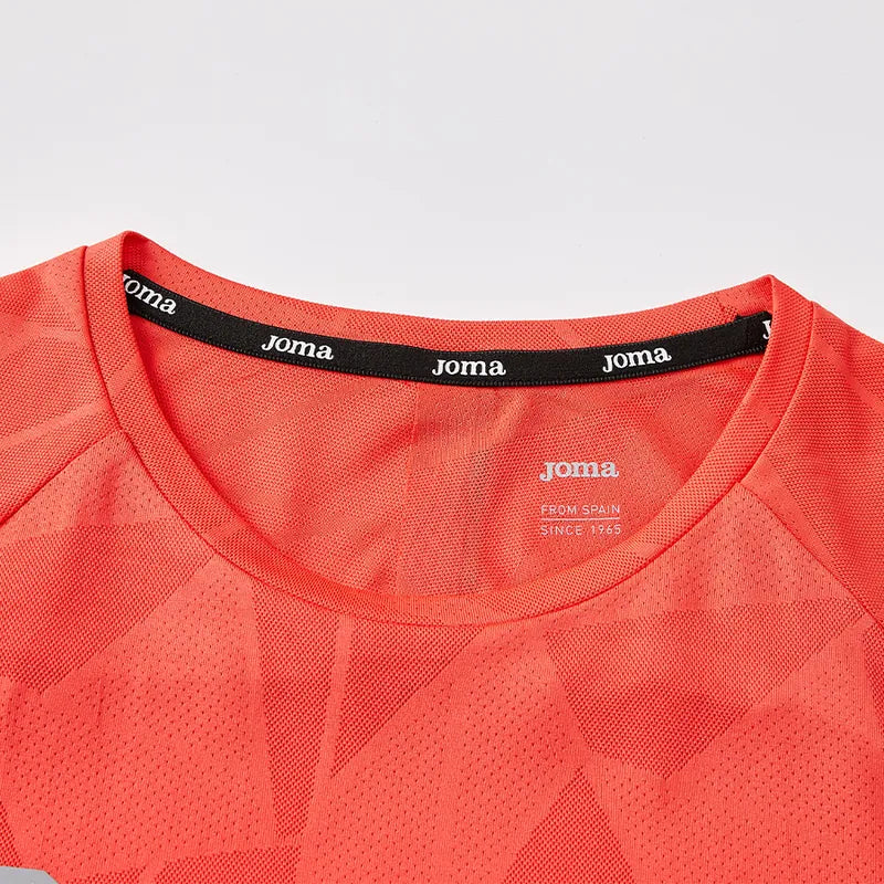 Women's mesh cool sports short-sleeved T-shirt [red]