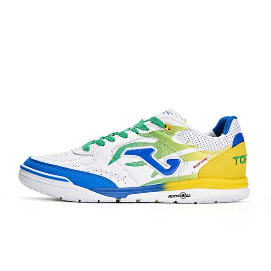 [Ferrão Limited Edition] Futsal Shoes TOP FLEX REBOUND 23 [White, Yellow, and Blue] 
