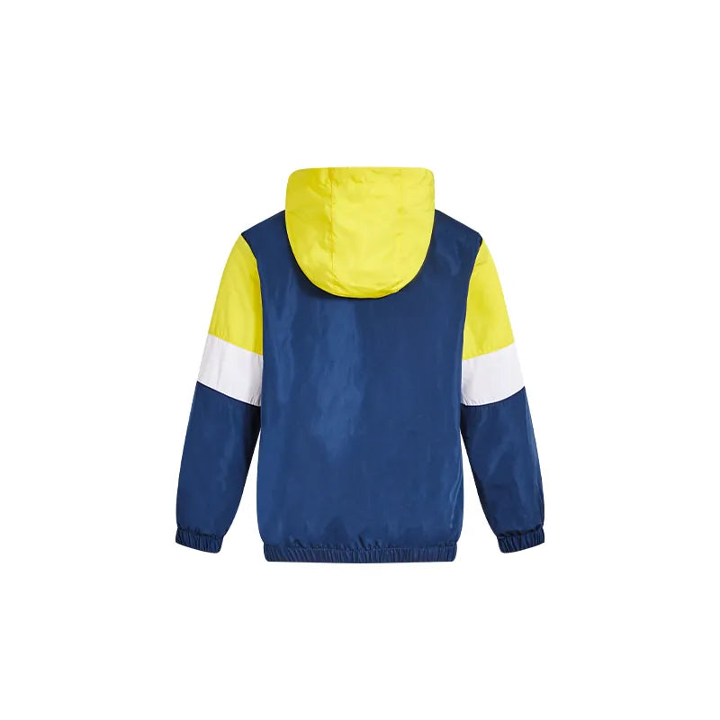 Children's hooded jacket [yellow white blue] 
