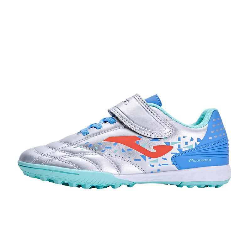 Children's Velcro spiked soccer shoes LIGA 02 - TF [Silver Lake Blue] 