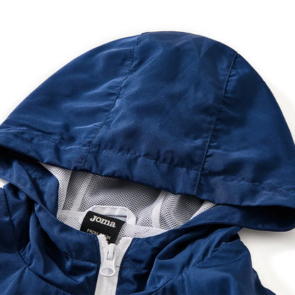 Children's hooded jacket [blue, red and white] 