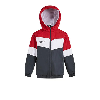 Children's hooded jacket [red, white and black] 
