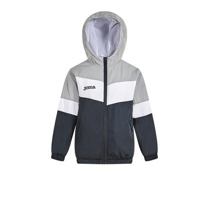 Children's hooded jacket [grey white black]