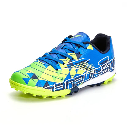 Children's spiked soccer shoes PROPULSION JR. - TF [Blue/Green]