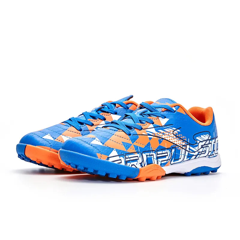 Children's spiked soccer shoes PROPULSION JR. - TF [Blue/Orange]