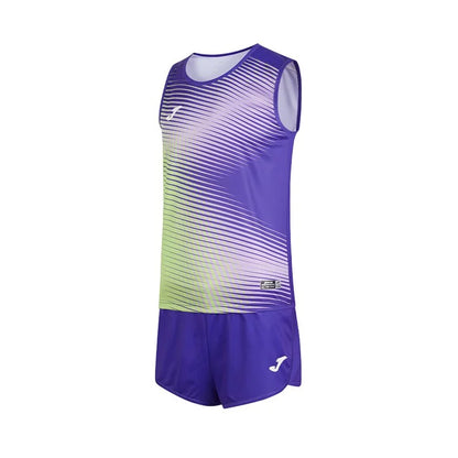 Men's track and field suit [purple green/basket purple/red]