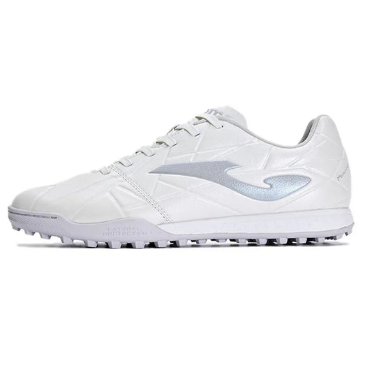 Men's Kangaroo Leather Football Shoes TF  EDGE Series [White/Silver/Mint Green]