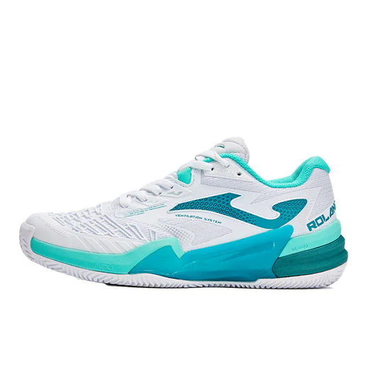 Women's Tennis Shoes ~ ROLAND LADY Series [White Green/Light Pink]