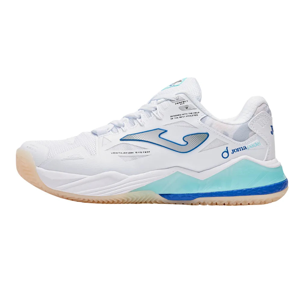 Women's Size 25 New Professional Padel Tennis Shoes Spin [White]