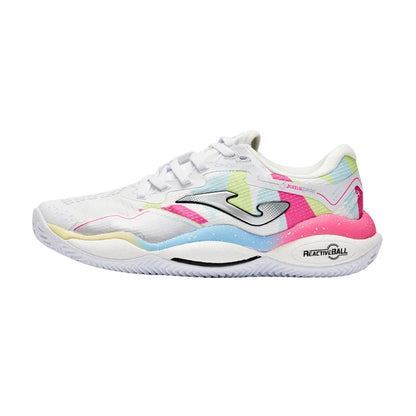 Women's Size 25 New Professional Padel Sneakers SMASH [White/Colored]