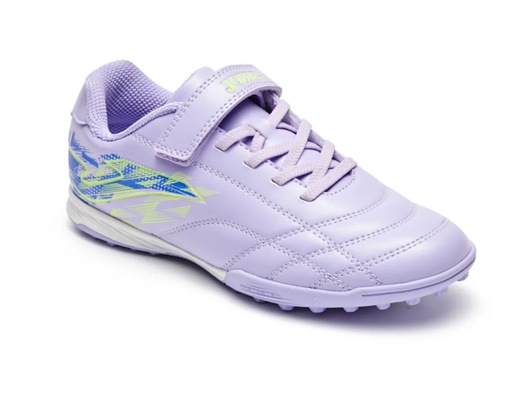 Children's TFARMOR football shoes with broken nails and Velcro [red and white/grass green/blue and yellow]