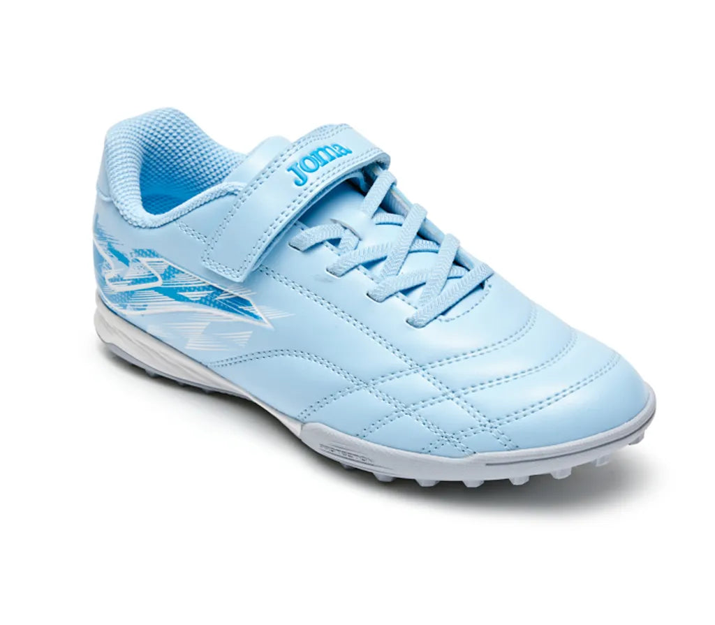 Children's TFARMOR football shoes with broken nails and Velcro [red and white/grass green/blue and yellow]