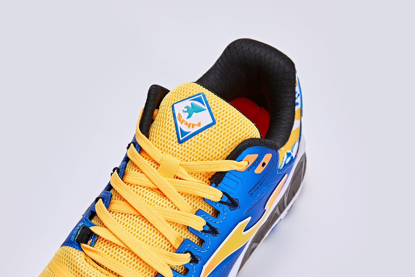 成人板式網球鞋 T.SPIN【藍橙色】