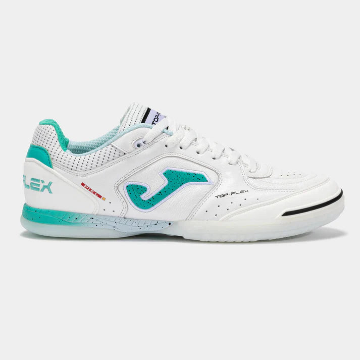 Top Flex 25 Futsal Shoes [White/White-Blue]