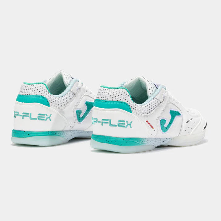 Top Flex 25 Futsal Shoes [White/White-Blue]