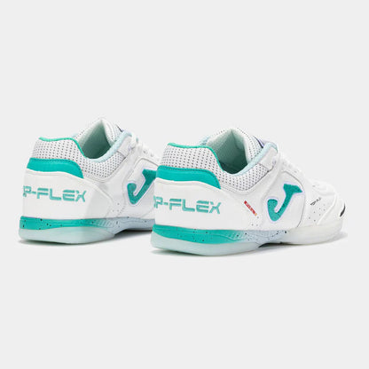 Top Flex 25 Futsal Shoes [White/White-Blue]