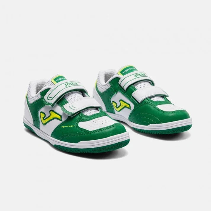 Children's Futsal Shoes CANCHA JR 2401 [Blue, Green and White]