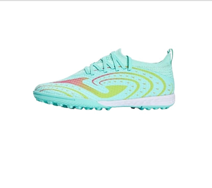 Children's spiked football shoes TF~ NEBULA Xingluo series [fluorescent green/lake blue/yellow]