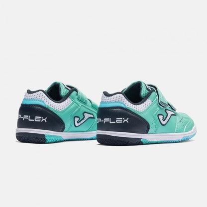Children's Futsal Shoes CANCHA JR 2401 [Blue, Green and White]