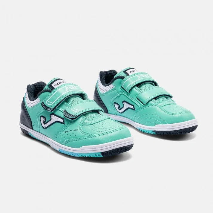 Children's Futsal Shoes CANCHA JR 2401 [Blue, Green and White]
