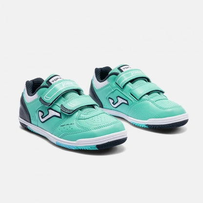 Children's Futsal Shoes CANCHA JR 2401 [Blue, Green and White]