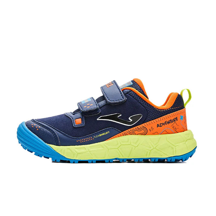 Kids' outdoor running shoes ~ ADVENTURE JR series [Black/Navy]