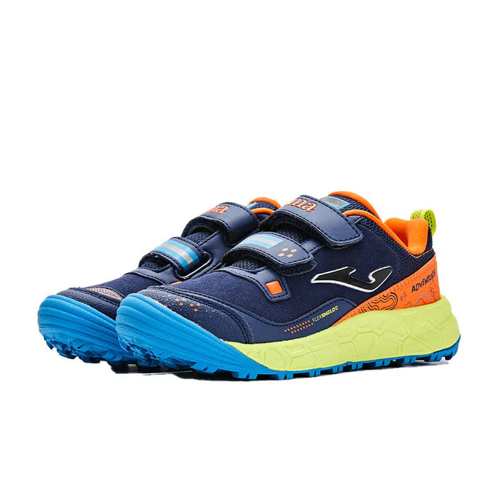 Kids' outdoor running shoes ~ ADVENTURE JR series [Black/Navy]